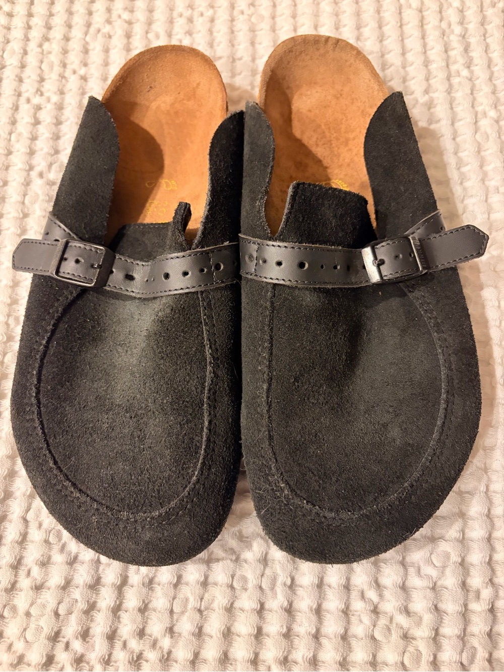 Birkenstock Black Suede Slip-On Clog 39